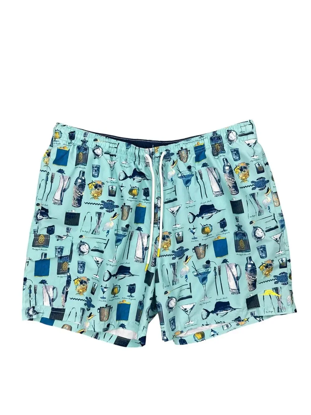Tommy Bahama Aloha Cocktail Bar Swim Trunks Mint Green — Size 2XL